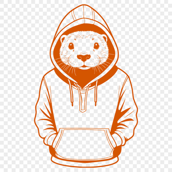 A detailed illustration of a semi-aquatic mammal, suitable for vector art designs.