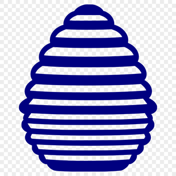 A digital illustration of a beehive with intricate details and texture.
