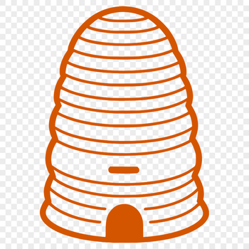 Illustrated SVG beehive design with honeycomb structure and bee motifs, ideal for crafting and DIY projects.