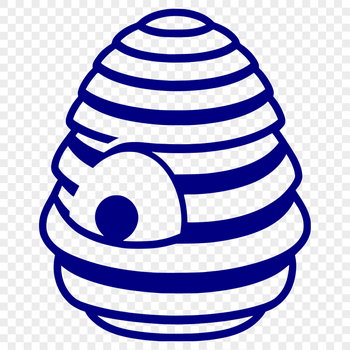 A colorful illustration of a beehive with intricate details.