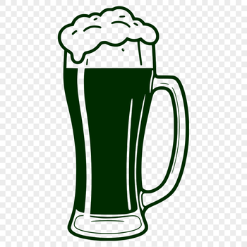 A graphic representation of a beer in a glass.