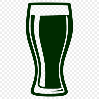 A glass filled with beer, perfect for vector art projects.