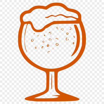 A digital illustration of a beer in a glass, suitable for vector art and graphic design projects.