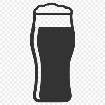 A glass containing a pint of beer, designed as a vector art illustration.