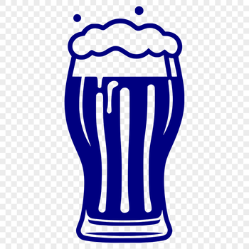 A glass containing a cold beer, suitable for graphic design and print.