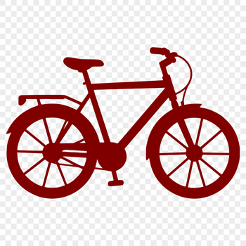 A simple vector illustration of a bicycle, designed for commercial or personal use.