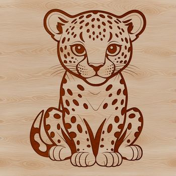 Large wild jaguar animal in vector format.