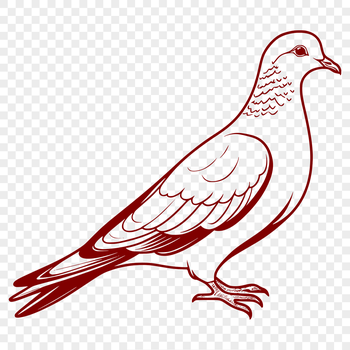 A bird silhouette created as a scalable SVG file for various design applications.