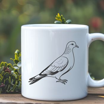A free-standing bird design available as an editable SVG file.