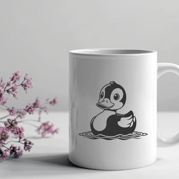 An illustrated vector graphic of a duck.