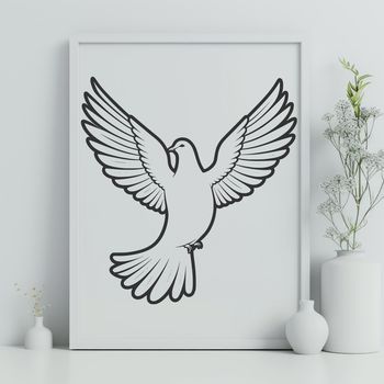 An SVG graphic representing the symbolic bird often associated with peace and faith.