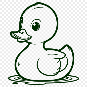 An iconic symbol of a duck created as a scalable vector graphic (SVG).