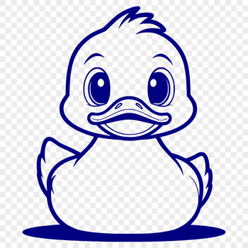 A vector illustration of a duck bird in a simple design style.