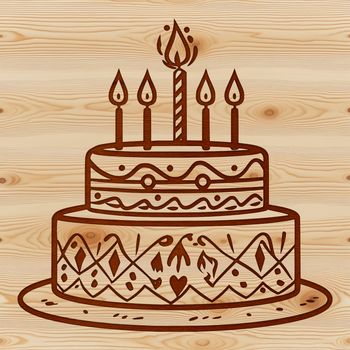 A colorful cake with candles on top, perfect for celebrating a special birthday.
