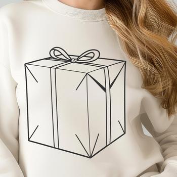 A rectangular box with flaps, suitable for gift-wrapping or packaging.