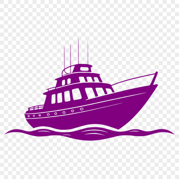 A vector illustration of a sailboat on the water.