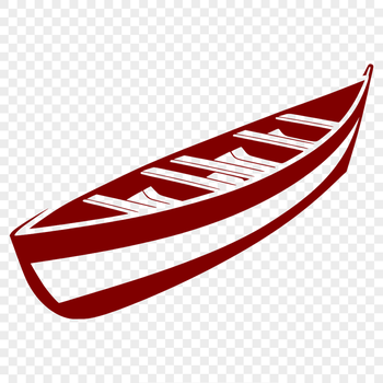 A simple illustration of a small boat designed as vector graphics.