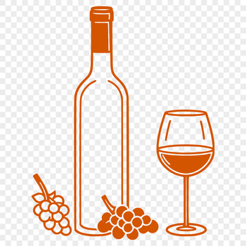 A transparent wine glass filled with red wine on a table.