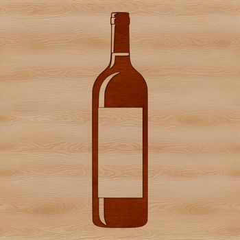 A vector illustration of a wine bottle with a label, ideal for personal or commercial use in various digital designs.