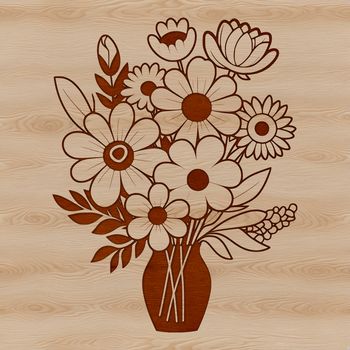 A colorful arrangement of flowers in a bouquet design, ideal for crafting and DIY projects.
