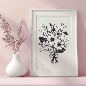 A floral bouquet of flowers arranged in a classic style.