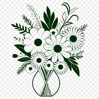 A colorful bouquet of flowers in a variety of shapes and sizes, perfect for floral designs and wedding decorations.