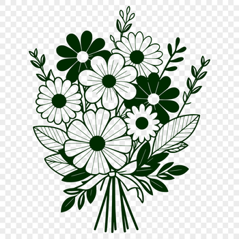 A vibrant bouquet of flowers arranged in a decorative style.