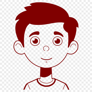 Illustration of a boy, suitable for vector art and design projects.