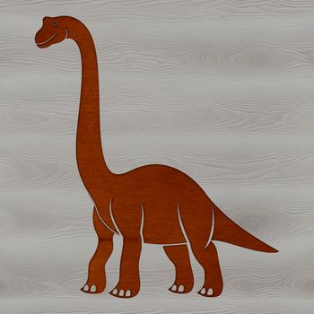 A prehistoric brachiosaurus dinosaur illustration in vector art format.