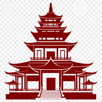 A traditional Buddhist temple design with intricate details and ornaments.