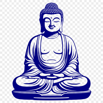 A digital representation of a Buddhist deity in vector format.