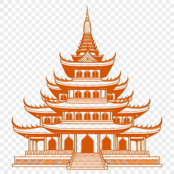 Buddhist temple architecture, ornate details, traditional design.