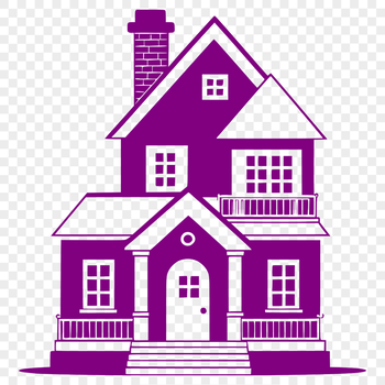 SVG vector illustration of a simple modern house with clean lines and minimal details.