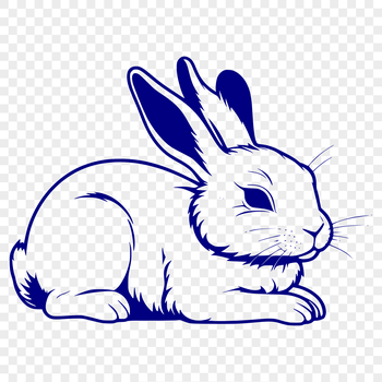 A full-body rabbit illustration in vector format.