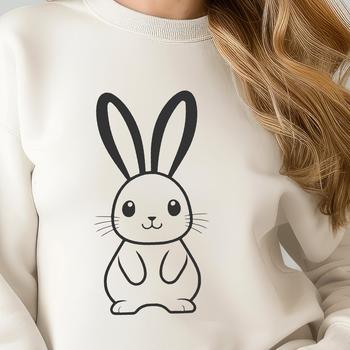 Detailed SVG illustration of a rabbit in a relaxed position.