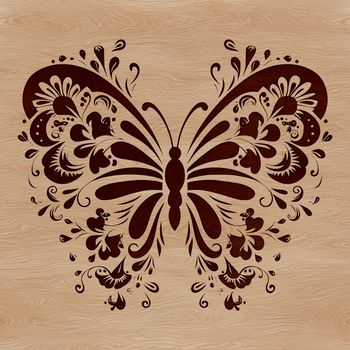 A colorful illustration of a butterfly with intricate details, suitable for use in gardening or crafting projects.
