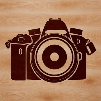 A high-resolution digital camera with multiple lenses and settings, suitable for photography and vector design.