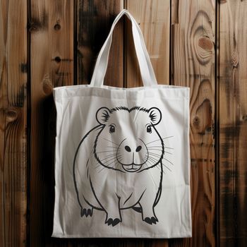 A digital illustration of a large rodent with webbed feet, commonly found in South America.