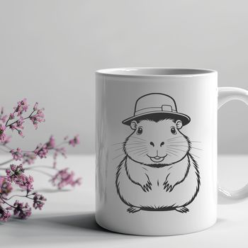 An SVG vector graphic image of a capybara, suitable for use in design projects or as clip art.