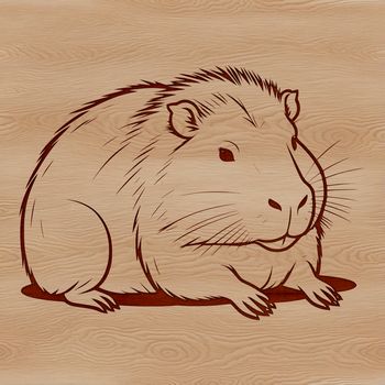 A large rodent native to South America, depicted in a simple vector design suitable for digital use.