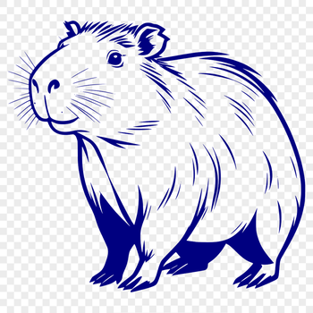 An SVG vector graphic of a capybara, suitable for use in various design projects and applications.