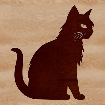 SVG illustration of a domesticated cat sitting in a relaxed pose.