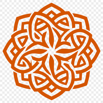 A detailed Celtic pattern featuring intricate embellishments and ornate shapes in a vector design format.