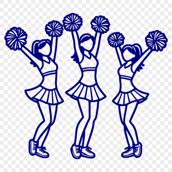 A young girl in a cheerleading uniform posing with a confident expression.