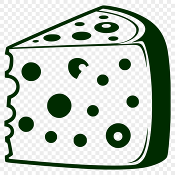 A high-quality vector illustration of a cheese with intricate details.
