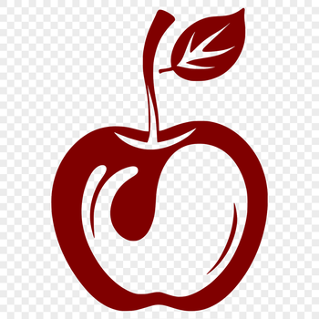 A single cherry fruit on a stem, suitable for cutting machine stencils or vector design projects.