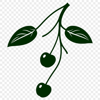 A detailed illustration of a ripe red cherry, ideal for food and drink-related designs.