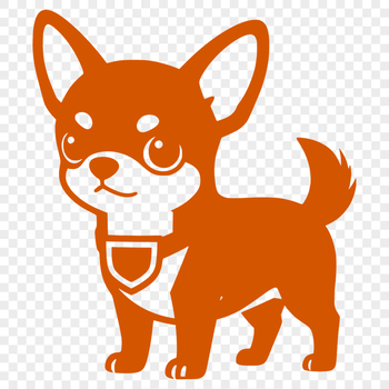 Small breed dog illustration in vector format, suitable for commercial and personal use.