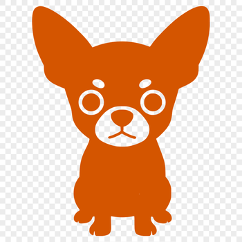 Chihuahua silhouette designed as a cut file for crafting and DIY projects.