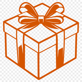 A simple vector illustration of a box with a flat, rectangular shape.